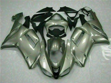 Silber Kawasaki ZX6R 2007-2008 Motorrad Verkleidungen