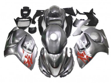 Silber Suzuki GSXR 1300 Hayabusa 2008-2019 Motorrad Verkleidungen