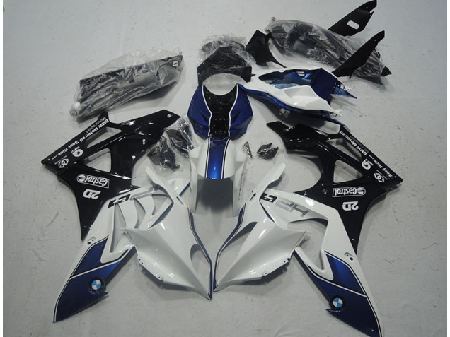 Weiß Blau BMW S1000RR 2009-2014 Motorrad Verkleidungen